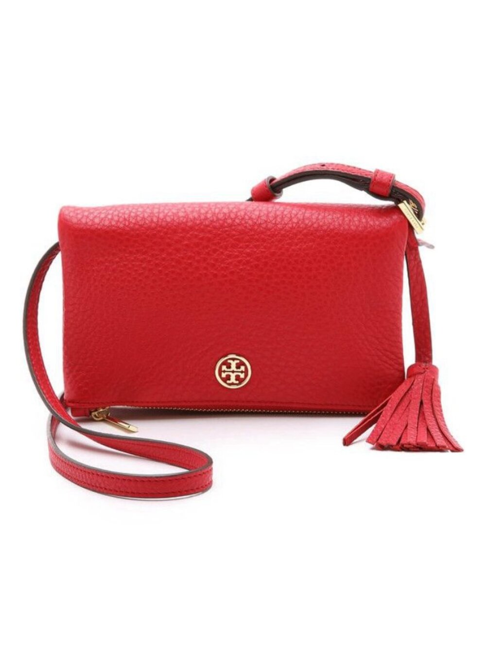 NWT Tory Burch Robinson Foldover Crossbody Kir Red